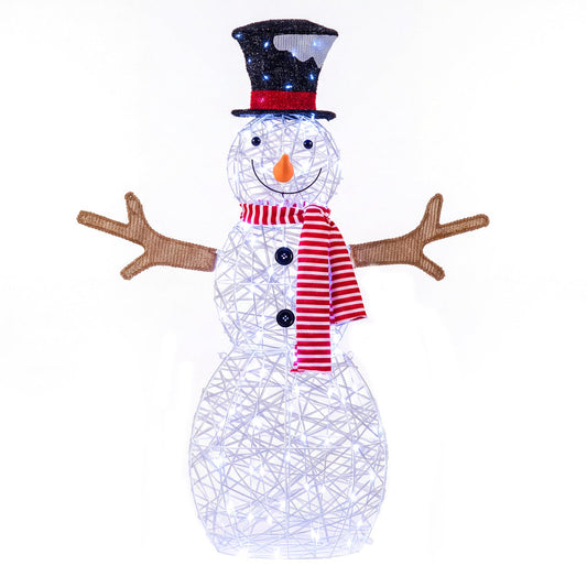 Lighted Snowman Christmas Decoration with 80 LED Lights