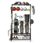 Mobile Sports Equipment Organizer with Golf Bags Storage and Club Rack