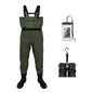DikaSun Chest Waders with Boots — Lightweight Bootfoot Waders for Men & Women, Duck Hunting & Fly Fishing (US Sizes, Dark Green)