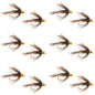 Soft Hackle Bead Head Pheasant Tail Nymph Fly - 12 Flies Size 18