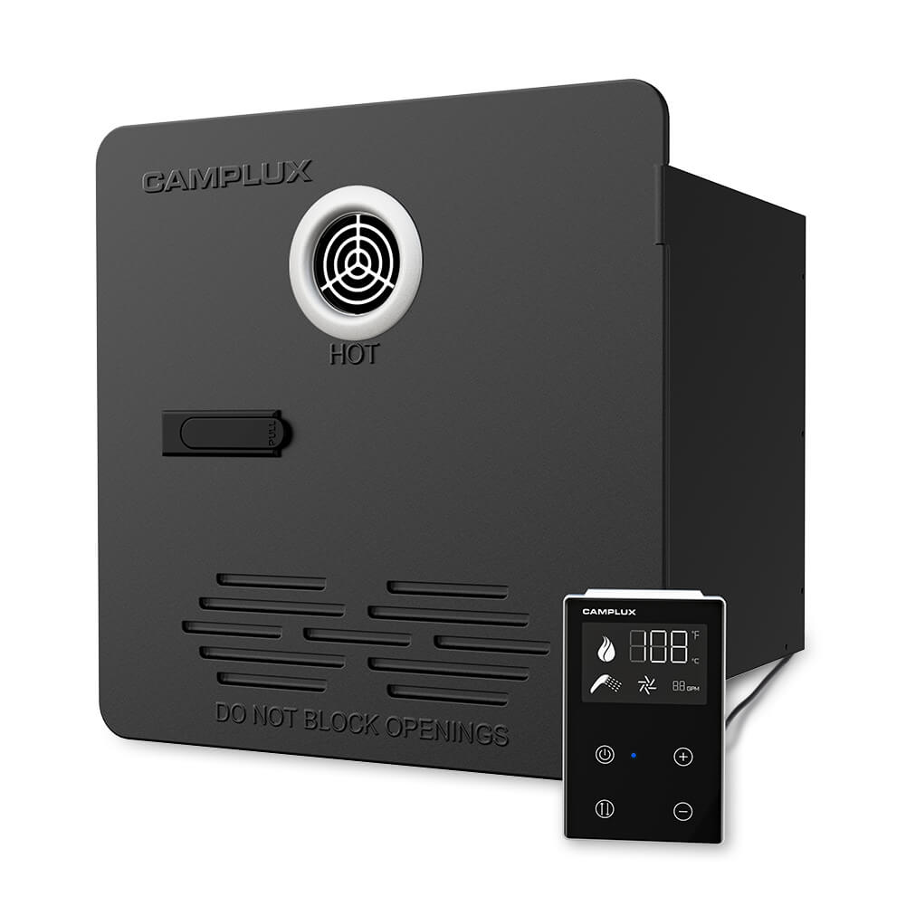 Camplux  Elite 65,000 BTU RV Tankless Water Heater 2.64 GPM-Black