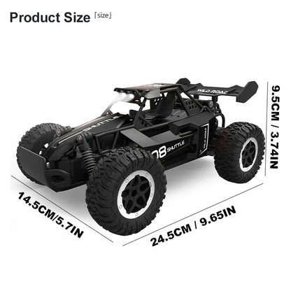ZNLYRION 1:16 Alloy RC Off Road Car 2.4G Wireless Remote Control High Speed Buggy With LED Light Shock Absorber Kids Toy Racing Vehicle