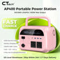 CTOLITY AP400 345.6Wh Portable Power Station 500W Power bank, LiFePO4 Solar Generator with 150W Solar Input, UPS Backup Battery, Wireless Charging, AC/DC/USB Output for Camping Home Emergency