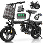 Electric Bike for Adults and Teens, 520W-1200W Motor, 20-28MPH, 32 Miles Range, 48V 10Ah Battery, 3-Level Pedal, Customized