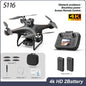 Drone Brushless Motor 2.4 Inch Screen Remote 360° Obstacle Avoidance 4K Electric Dual Camera Optical Flow Hover Real Time Transmission RC Drone