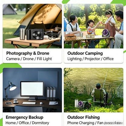 New 800W 716.8WH Portable Power Station 600W/800W Solar Generator Backup Power Bank for Outdoor Camping Home Emergency RV Travel