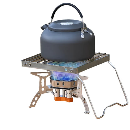 Compact Camping Stove Grill Rack & Burner for Outdoor Cooking