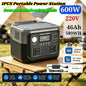 New 800W 716.8WH Portable Power Station 600W/800W Solar Generator Backup Power Bank for Outdoor Camping Home Emergency RV Travel