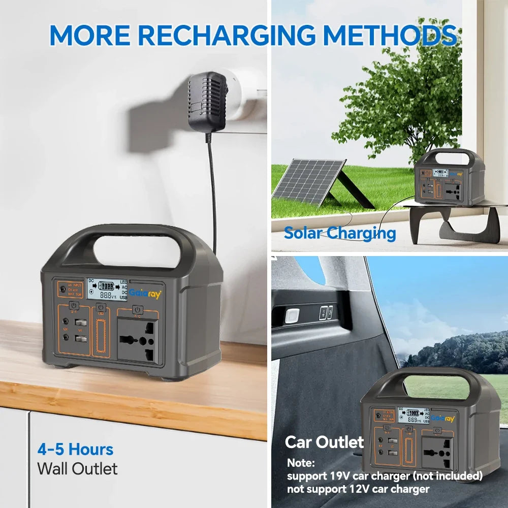 100W Portable Power Station 24000mAh LiFePO4 Charging Station Solar Generator 220V/110V Energy Storage Power Supply for Camping