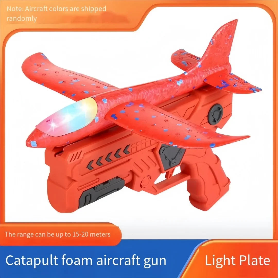 Foam Plane Gun Launcher Popular Outdoor Toy Boy Sports Catapult Game Emotional Interactive Girl Birthday Christmas Gift
