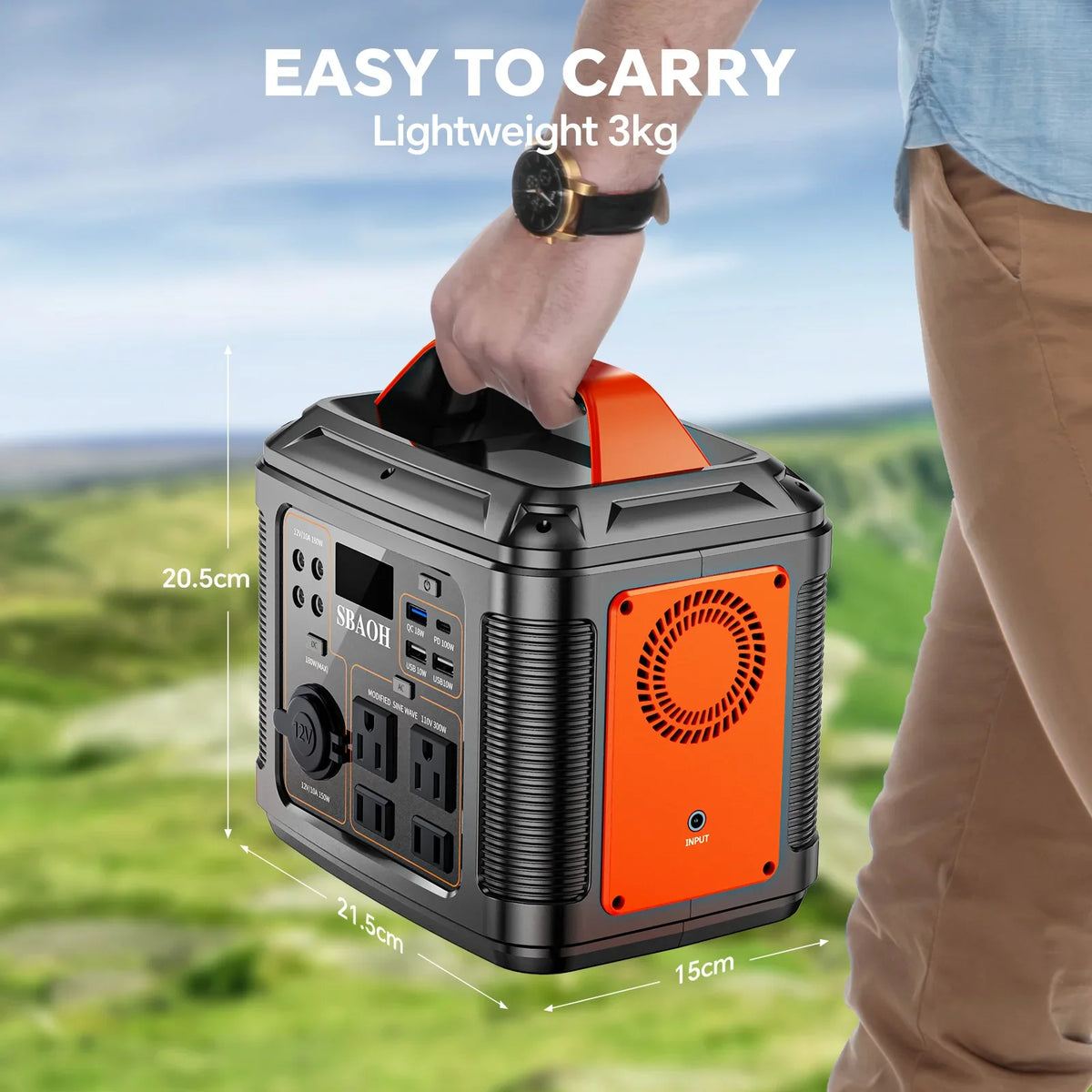 300W Portable Power Station, 296Wh 80000mAh Camping Solar Generator, Emergency Lithium Battery Outages,Black(with Solar Panel)