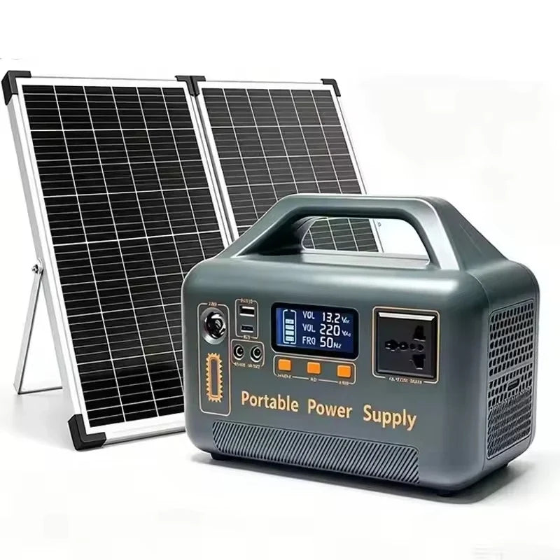 New 500W Portable Power Station Solar Generator 461Wh LiFePo4 Battery 220V Energy Power Plant for Camping RV Emergency Travel