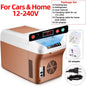 Yanace 15L Portable Car Refrigerator Dual Zone Mini Fridge Freezer for Camping Travel Electric Cooler Box  Outdoor Use