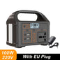 100W Portable Power Station 24000mAh LiFePO4 Charging Station Solar Generator 220V/110V Energy Storage Power Supply for Camping
