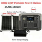 800W 46Ah Portable Power Station 600W/800W 589WH Solar Generator Backup PowerBank for Outdoor Camping, Home Emergency, RV Travel
