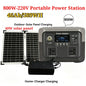 800W 46Ah Portable Power Station 600W/800W 589WH Solar Generator Backup PowerBank for Outdoor Camping, Home Emergency, RV Travel