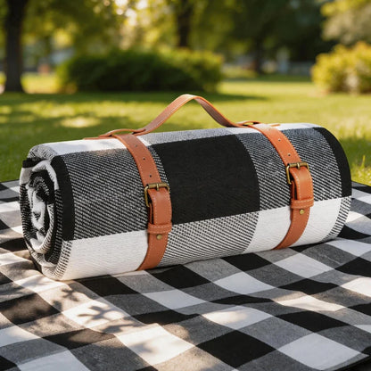 New 80"x 80"Picnic Blanket Extra Large Waterproof and Foldable Beach MatOutdoor for 8 Adults Camping Park Beach Grass Indoors