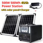 500W 220V Portable Power Station 500Wh 461Wh Solar Generator Emergency Power Bank Power Supply for Home Outdoor Camping Stall