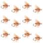 Tan Elk Hair Caddis Classic Trout Dry Fly - 12 Flies Size 12