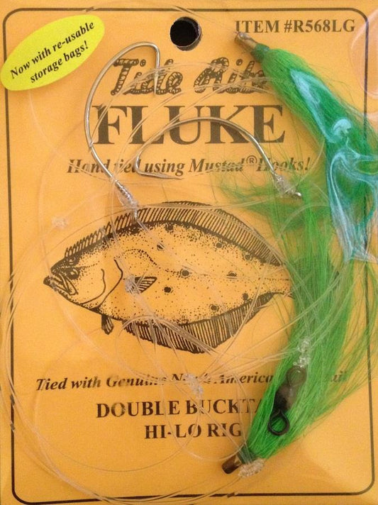 Tide Rite R568 Hi-Lo Wide Gap Hook W/ Bucktail Fluke Rig