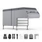 Umbrauto Truck Camper Cover 7-Layer Anti-Tear Top, RVs All Season Protection with Gutter Cover,Windproof Straps