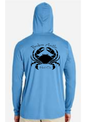 Broken Antler Hat Co.- Blue Crab Performance Hooded Fishing Shirt