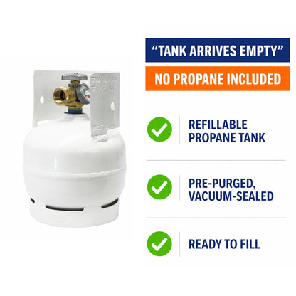 Flame King 3lb Propane Tank LP Cylinder with Gauge and OPD