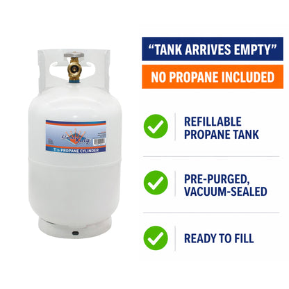 Flame King 10lb Propane Tank LP Cylinder with OPD