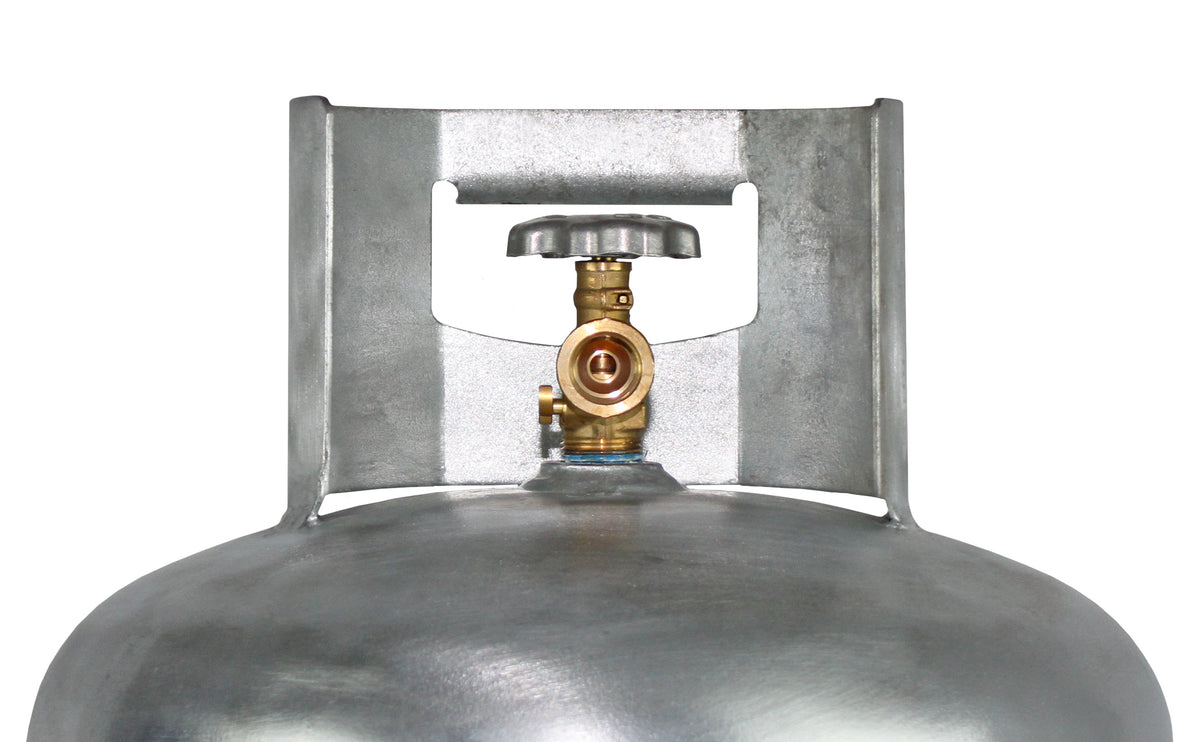 Flame King 100lb Empty Galvanized Propane Tank LP Cylinder with POL Valve