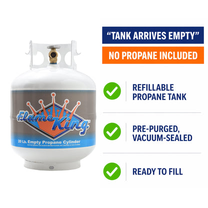 Flame King 20lb Propane Tank LP Cylinder with OPD