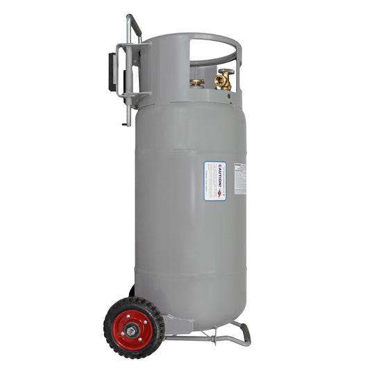 Flame King 40lb Horizontal & Vertical Empty Propane Cylinder with OPD & Wheels