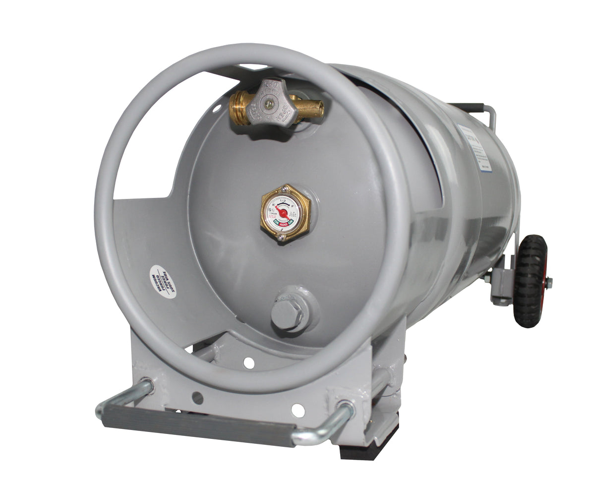 Flame King 40lb Horizontal & Vertical Empty Propane Cylinder with OPD & Wheels