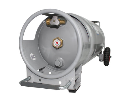 Flame King 40lb Horizontal & Vertical Empty Propane Cylinder with OPD & Wheels