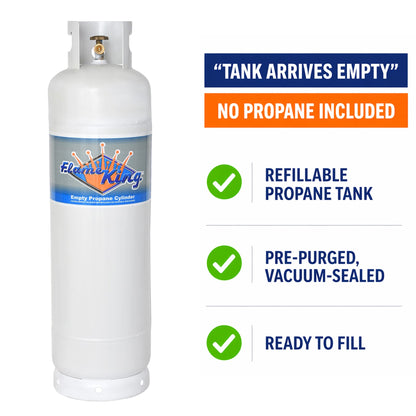Flame King 60lb Propane Tank LP Cylinder with POL