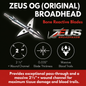 ZEUS BROADHEADS OG (4 PACK)-COMES WITH BOTH 100/125 GR TIPS