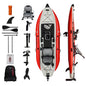 Nautiqua | ARUBA | Deluxe Paddleboard Fishing Pedal Kayak | Red