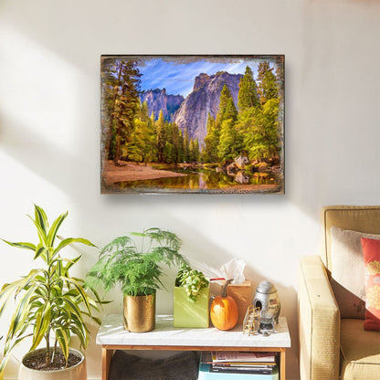 Forest Lake Art Wooden Wall Art by Nature Wonders - Nature Wildlife Decor  - 95238B