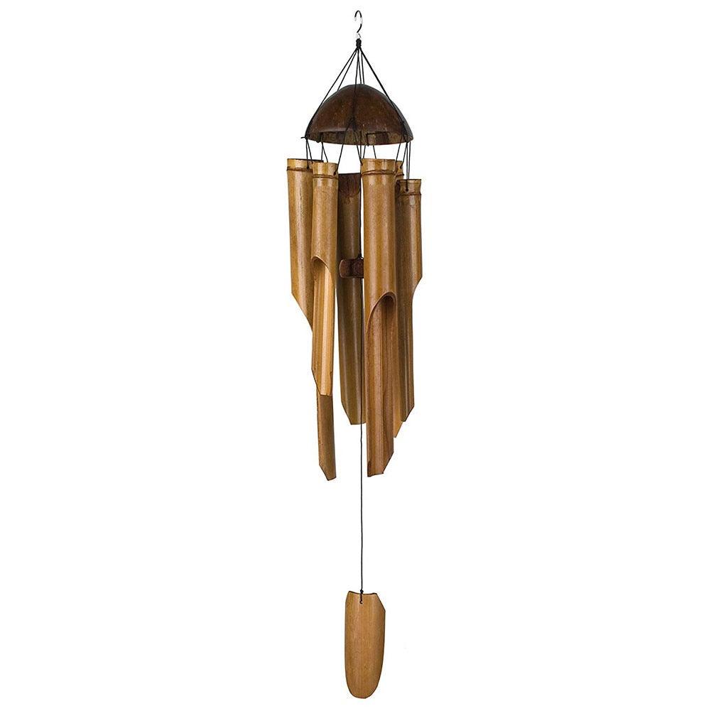 Bamboo Wind Chime Handmade Indoor Outdoor Wall Hanging Wind Chimes Decorations Garden Hanging Decorations Remembrance Condolence Sympathy Gift Wind Chime