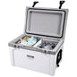 Insulated Portable Cooler, 52 qt, Holds 50 Cans, Ice Retention Hard Cooler with Heavy Duty Handle, Ice Chest Lunch Box for Camping, Beach, Picnic, Travel, Outdoor, Keeps Cool for up to 6 Days