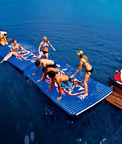 WOW Watersports Floating Pool and Lake Water Walkway and Lounge Red