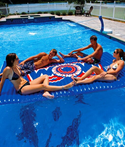 WOW Watersports Floating Pool and Lake Water Walkway and Lounge Red
