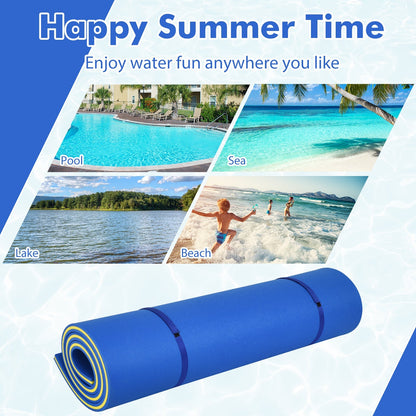 9' x 6' 3 Layer Floating Water Pad Foam Mat