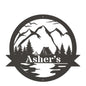 Outdoor Tent Sign - Personalized Metal Gift | Rustic Camping Trip Reminder