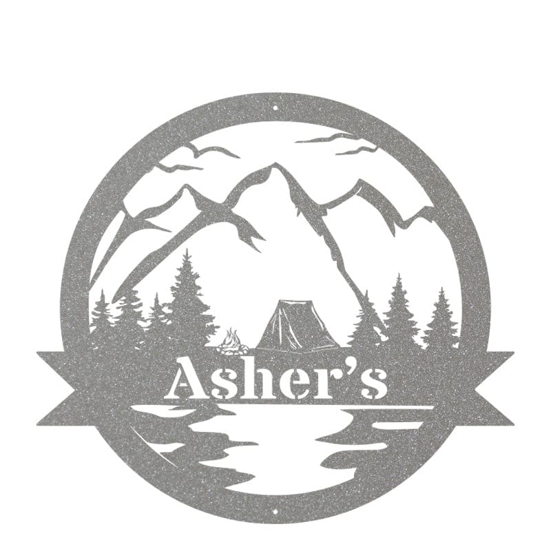 Outdoor Tent Sign - Personalized Metal Gift | Rustic Camping Trip Reminder