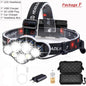 High Lumen Ultra Bright Powerful Rechargeable LED Headlamp  USB Head Lamp 7 LED Headlight Head Flashlight Waterproof Flashlight Head Torch For Outdoor Camping Cycling Running Fishing