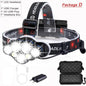 High Lumen Ultra Bright Powerful Rechargeable LED Headlamp  USB Head Lamp 7 LED Headlight Head Flashlight Waterproof Flashlight Head Torch For Outdoor Camping Cycling Running Fishing