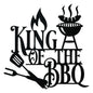 King of the BBQ Sign - Metal BBQ Wall Art | Outdoor Grilling Decor Gift