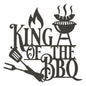 King of the BBQ Sign - Metal BBQ Wall Art | Outdoor Grilling Decor Gift