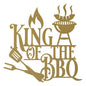 King of the BBQ Sign - Metal BBQ Wall Art | Outdoor Grilling Decor Gift