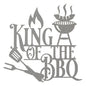 King of the BBQ Sign - Metal BBQ Wall Art | Outdoor Grilling Decor Gift